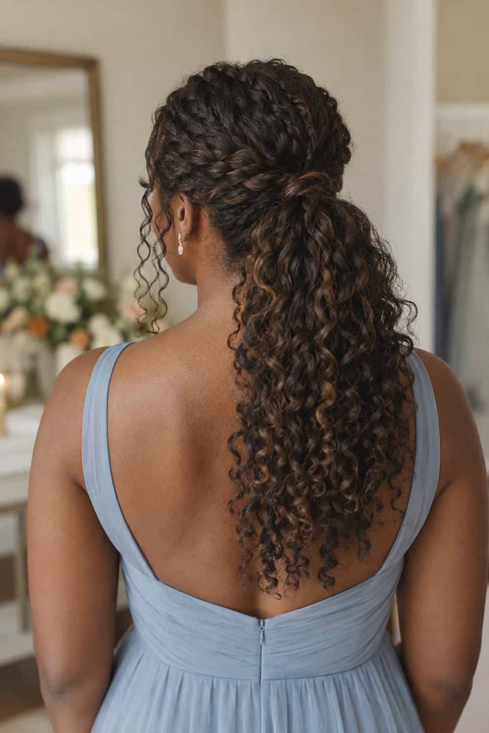 Curly Braided Ponytail wedding inspiration