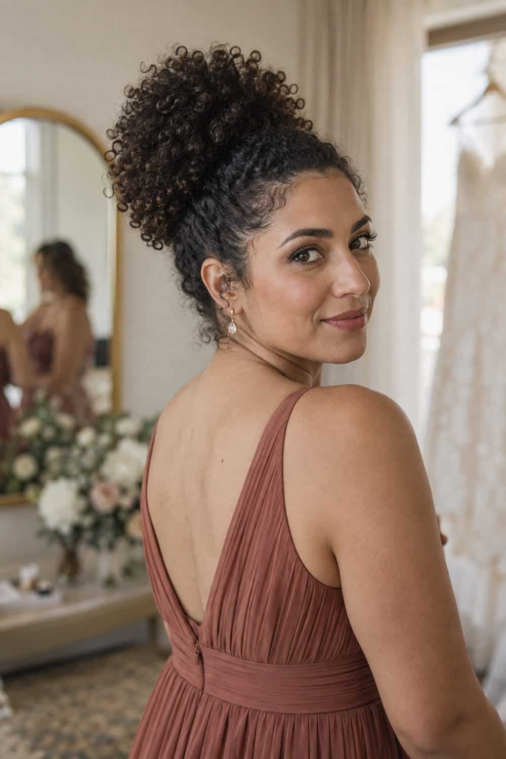 High Curly Puff wedding inspiration