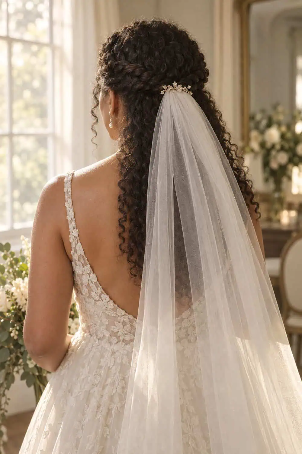 Flat-Twist Half-Up Coils wedding inspiration