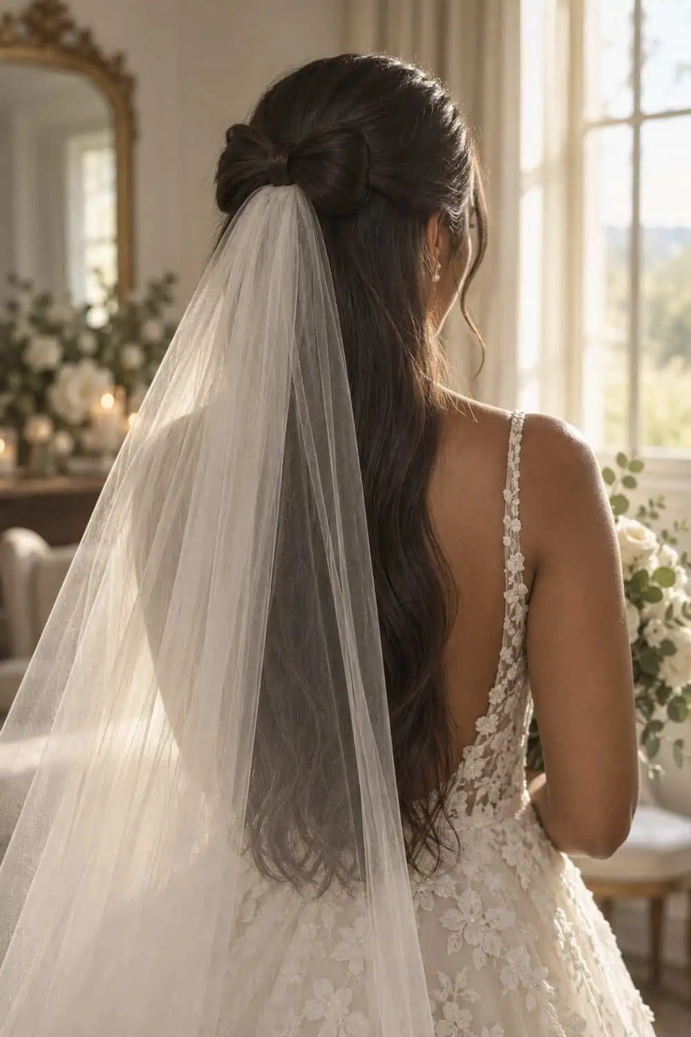 Half-Up Hair Bow wedding inspiration