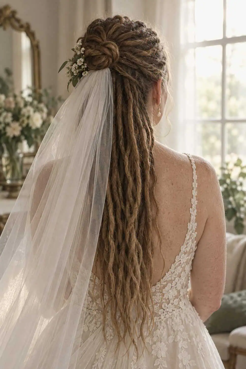 Half-Up Loc Knot wedding inspiration