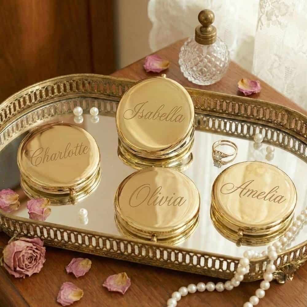 Custom Gold Maid of Honor Mirror