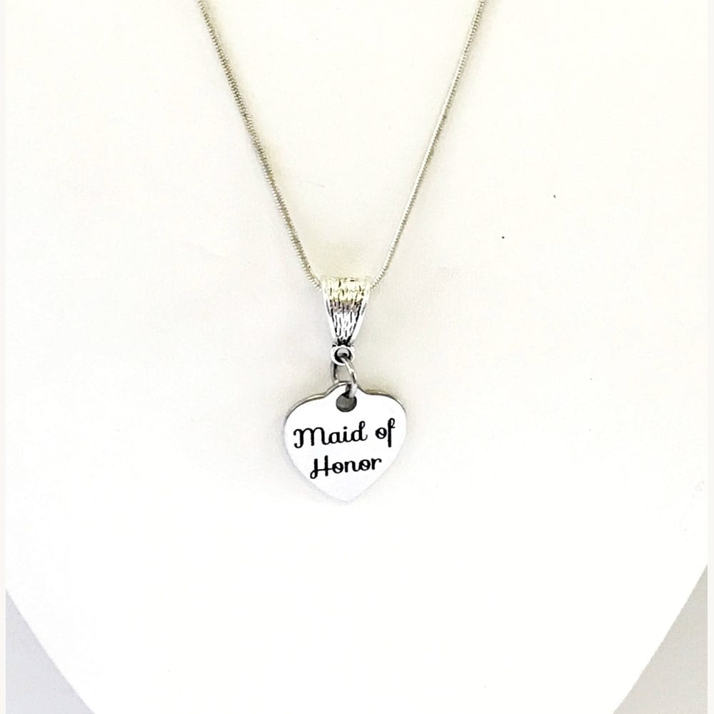 Engraved Maid of Honor Pendant