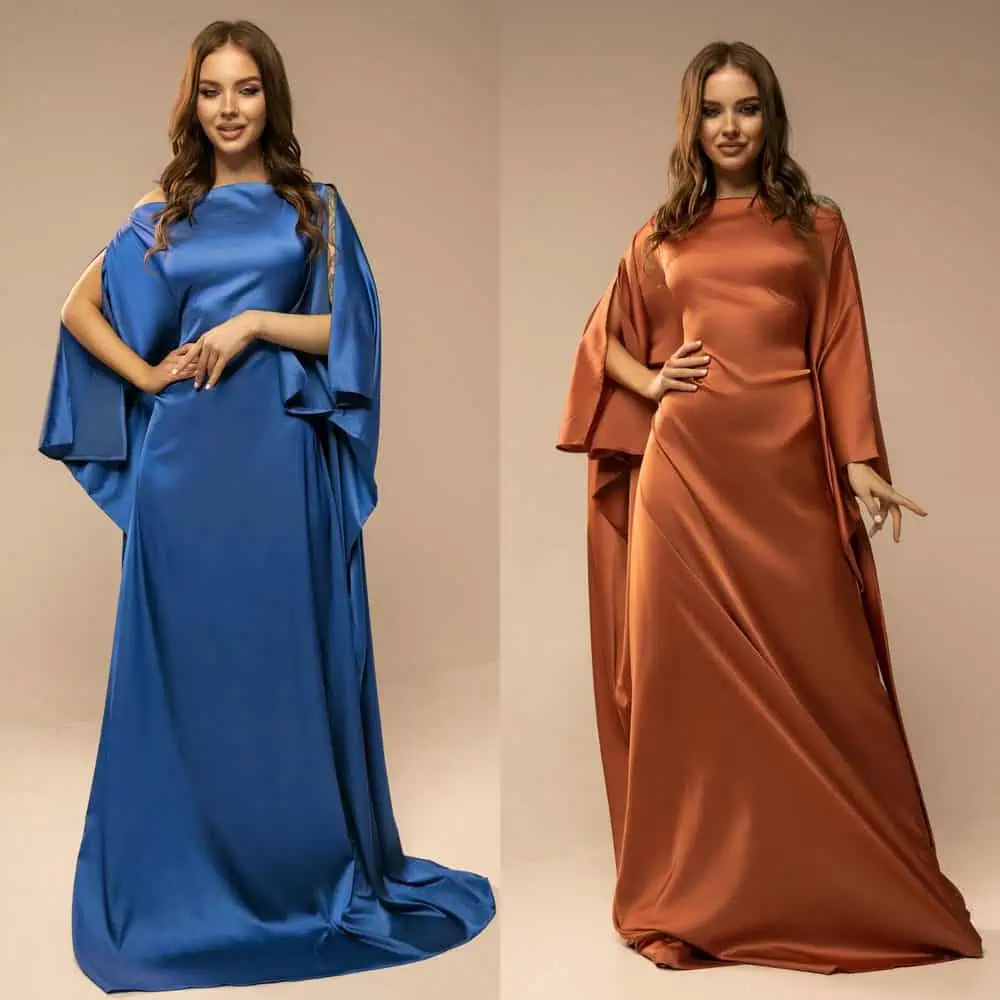 Loose Mixed-Silk Plus Size Maxi Dress