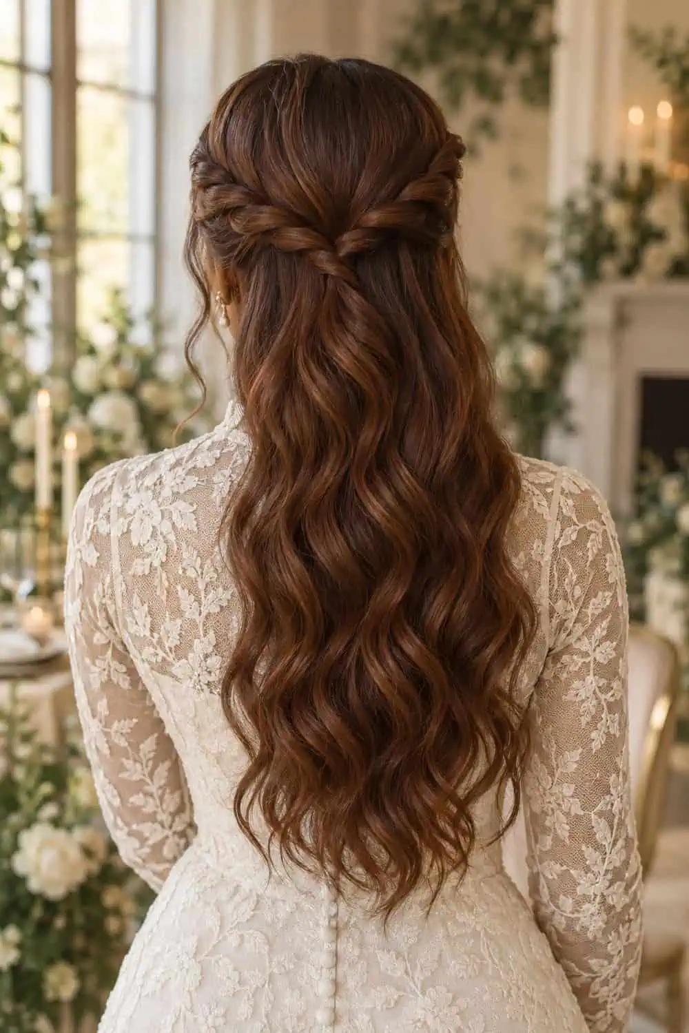 Half-Up Rope Twists wedding inspiration