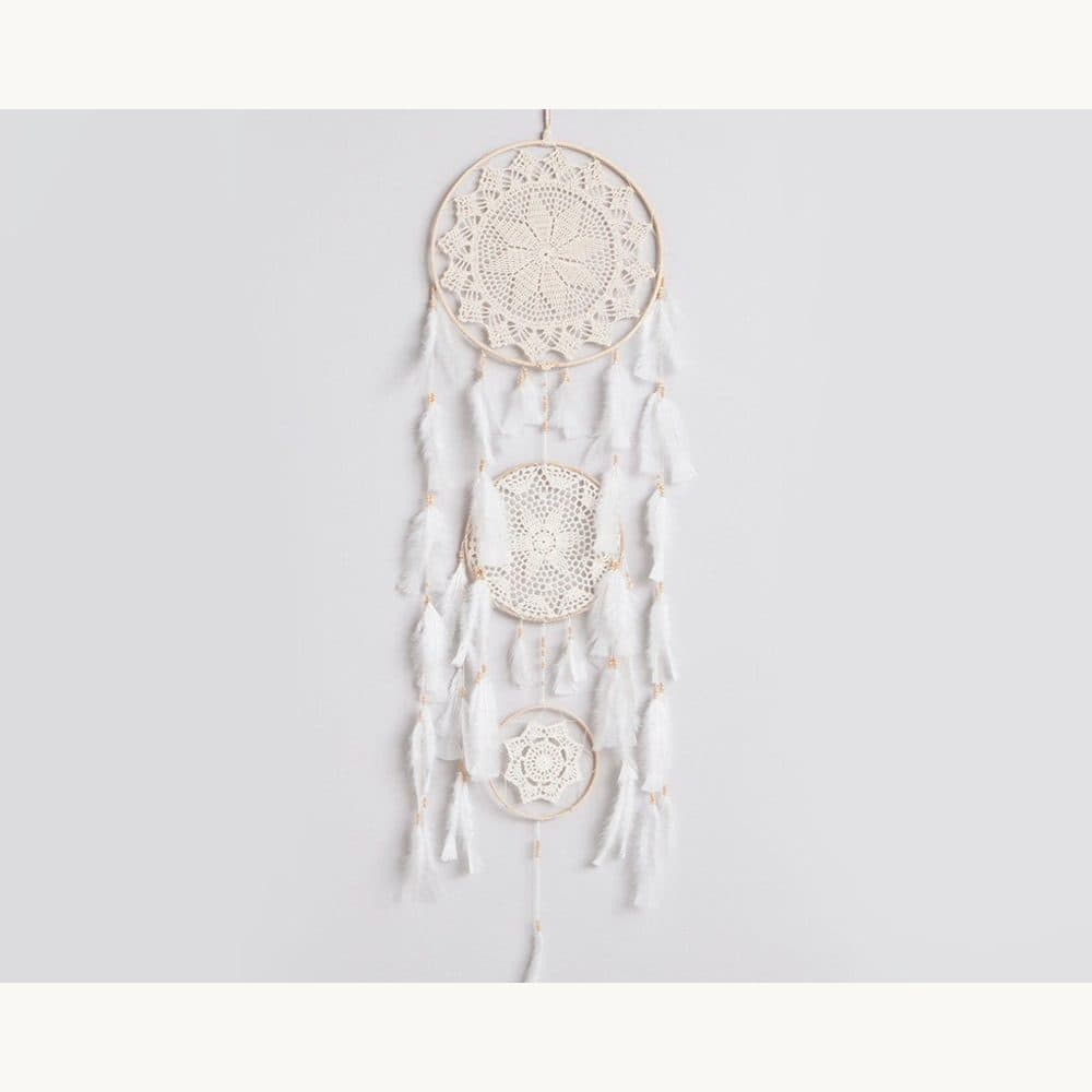 Cream Macrame Dream Catcher Backdrop