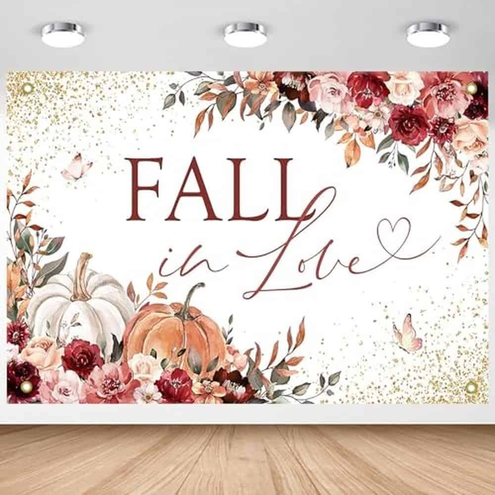Fall in Love Autumn Backdrop
