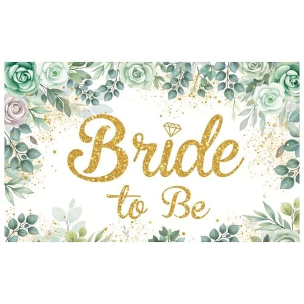 Floral Gold Bride-to-Be Banner