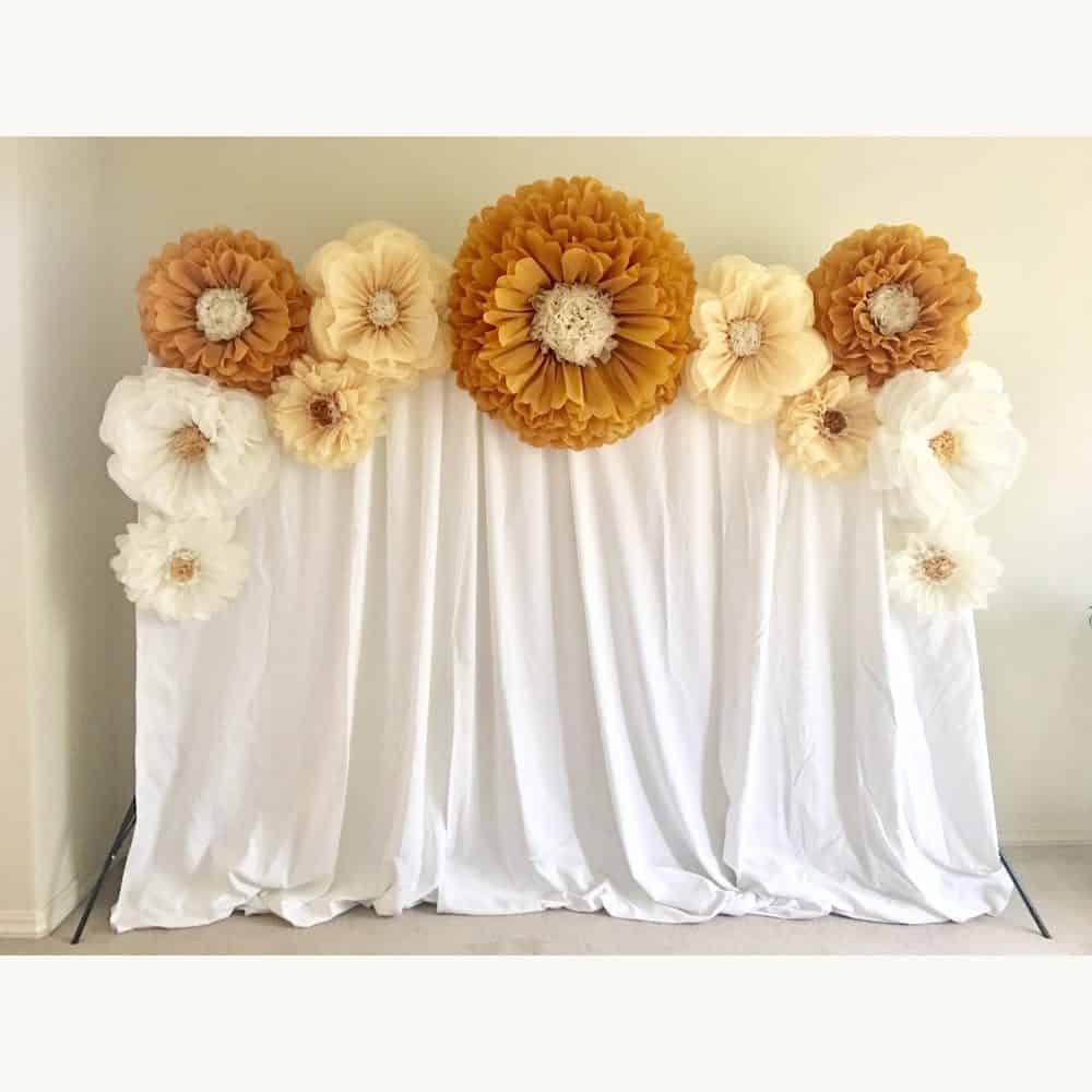 Oversized Paper Flower Wall Set