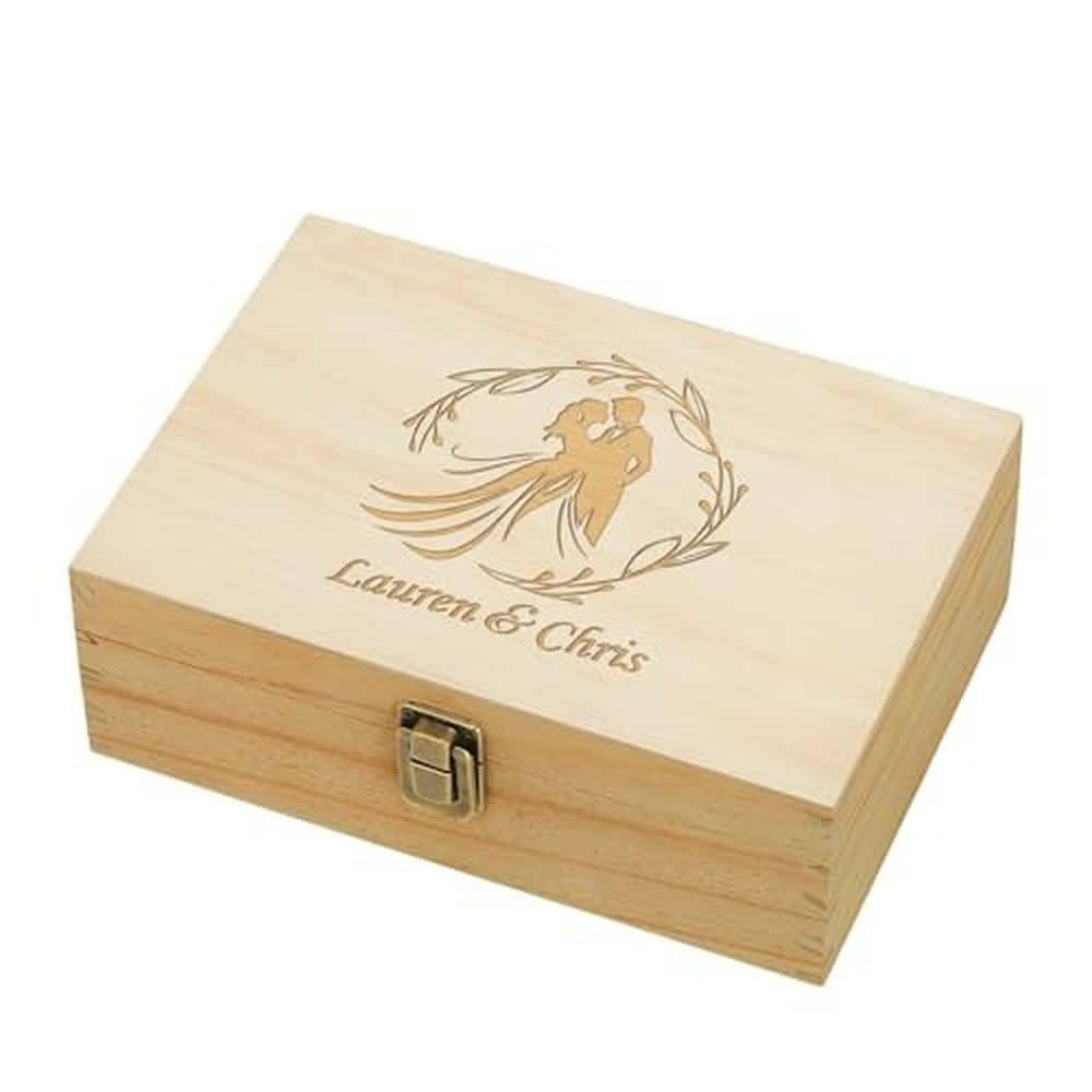 Engraved Wooden Wedding Memory Box