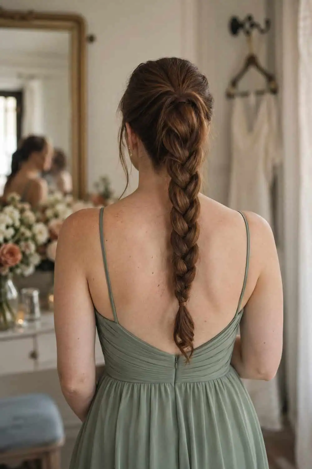 Braided Mid-Height Ponytail wedding inspiration