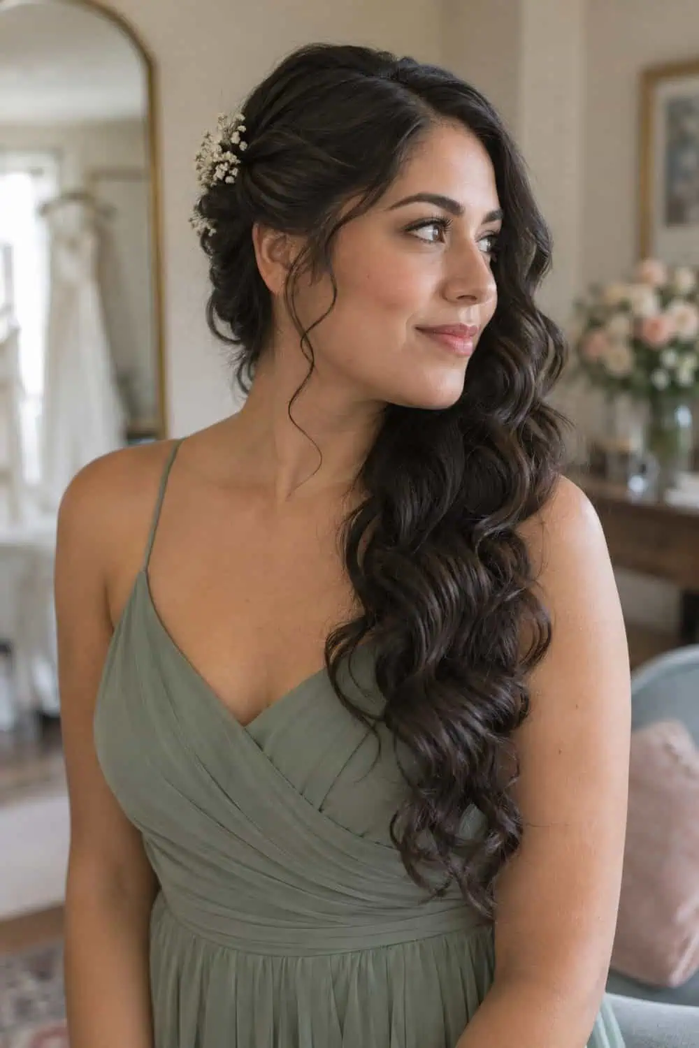 Side-Swept Curls wedding inspiration