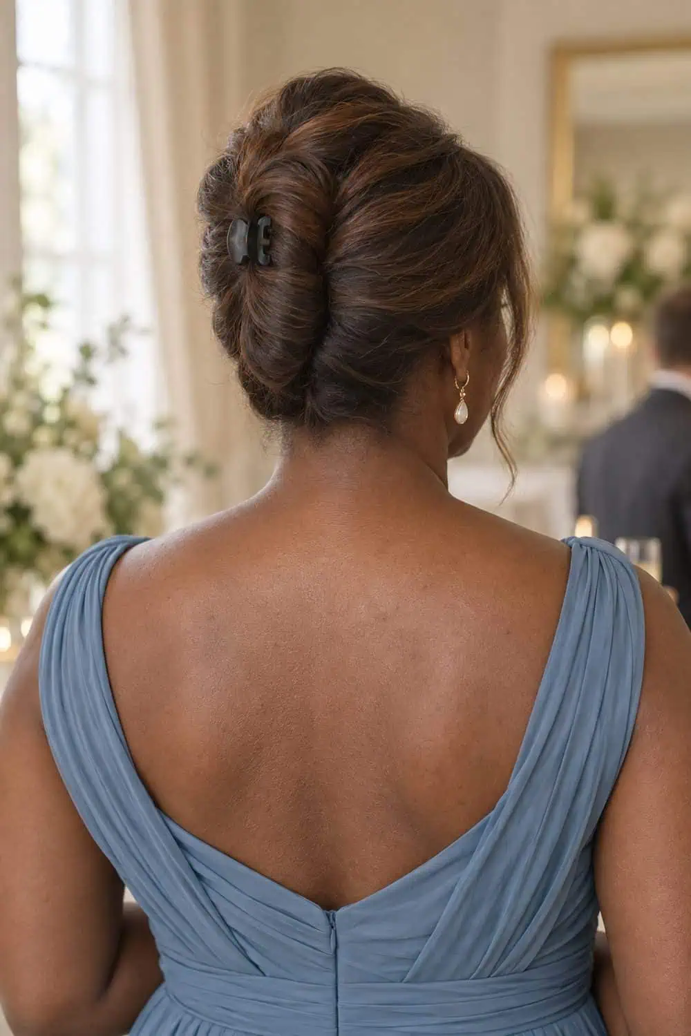 Claw-Clip French Roll wedding inspiration