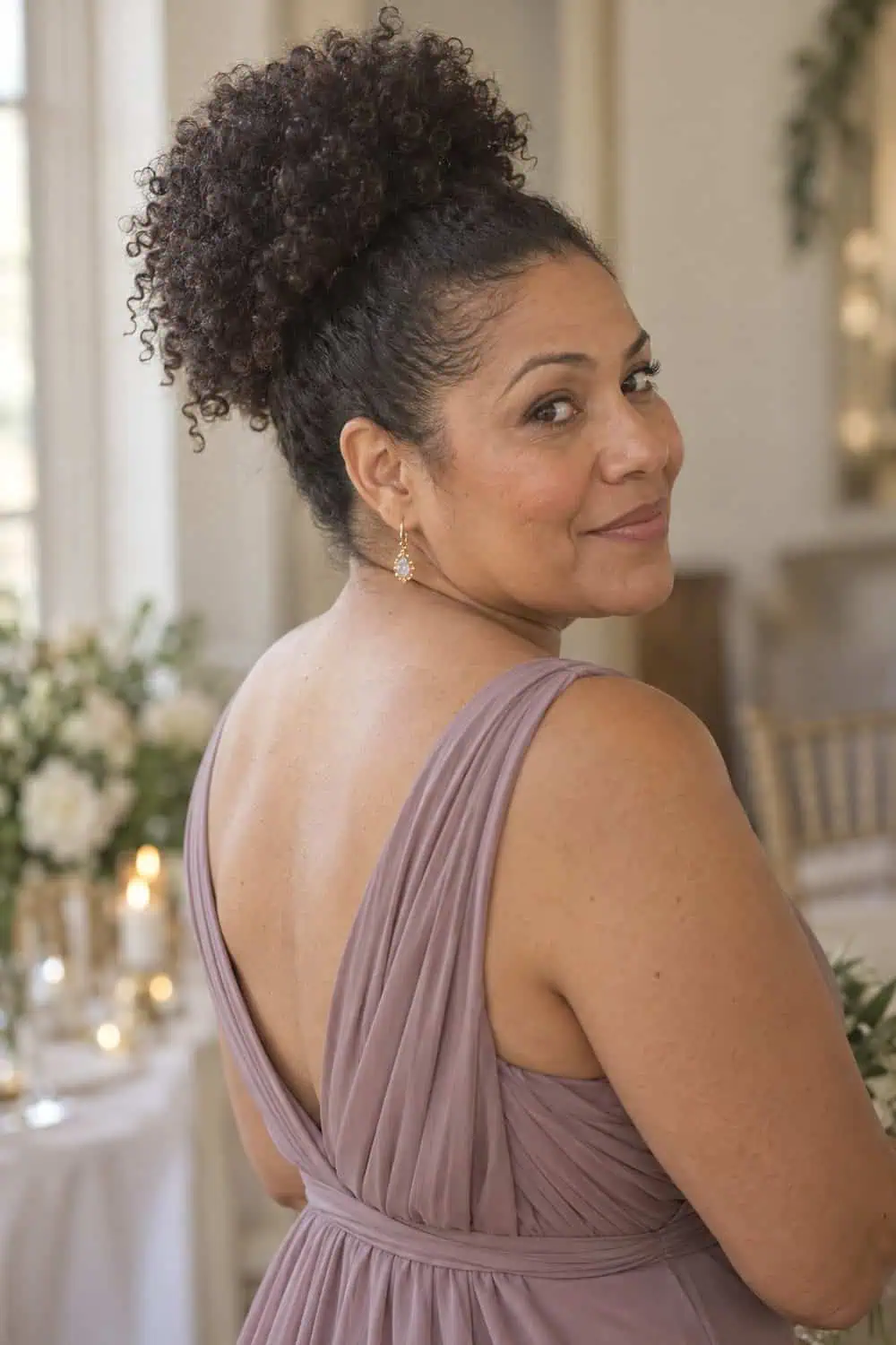 Curly High Puff wedding inspiration