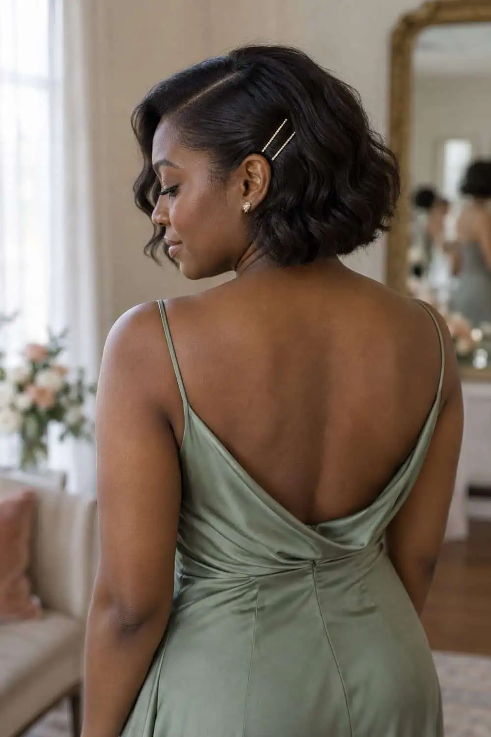 Ear-Tucked Waves with Two Pins wedding inspiration