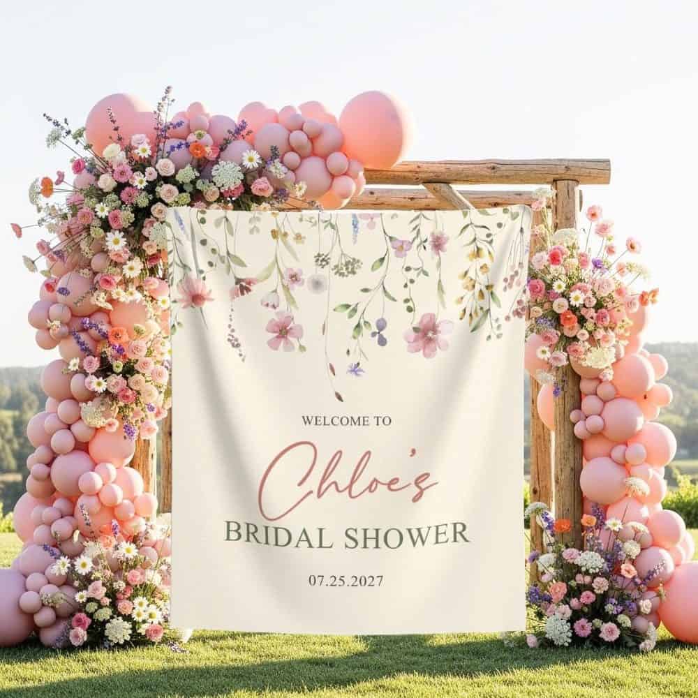 Custom Wildflower Photo Backdrop