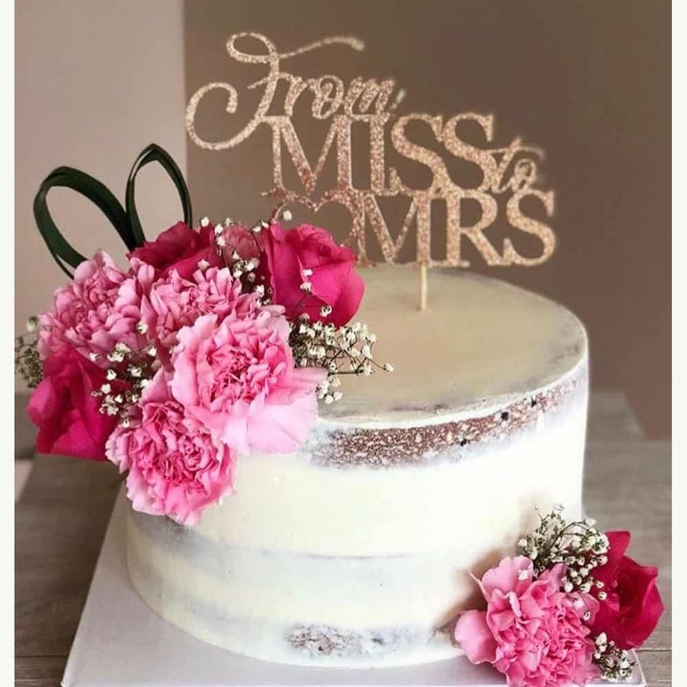 From Miss to Mrs. Cake Topper
