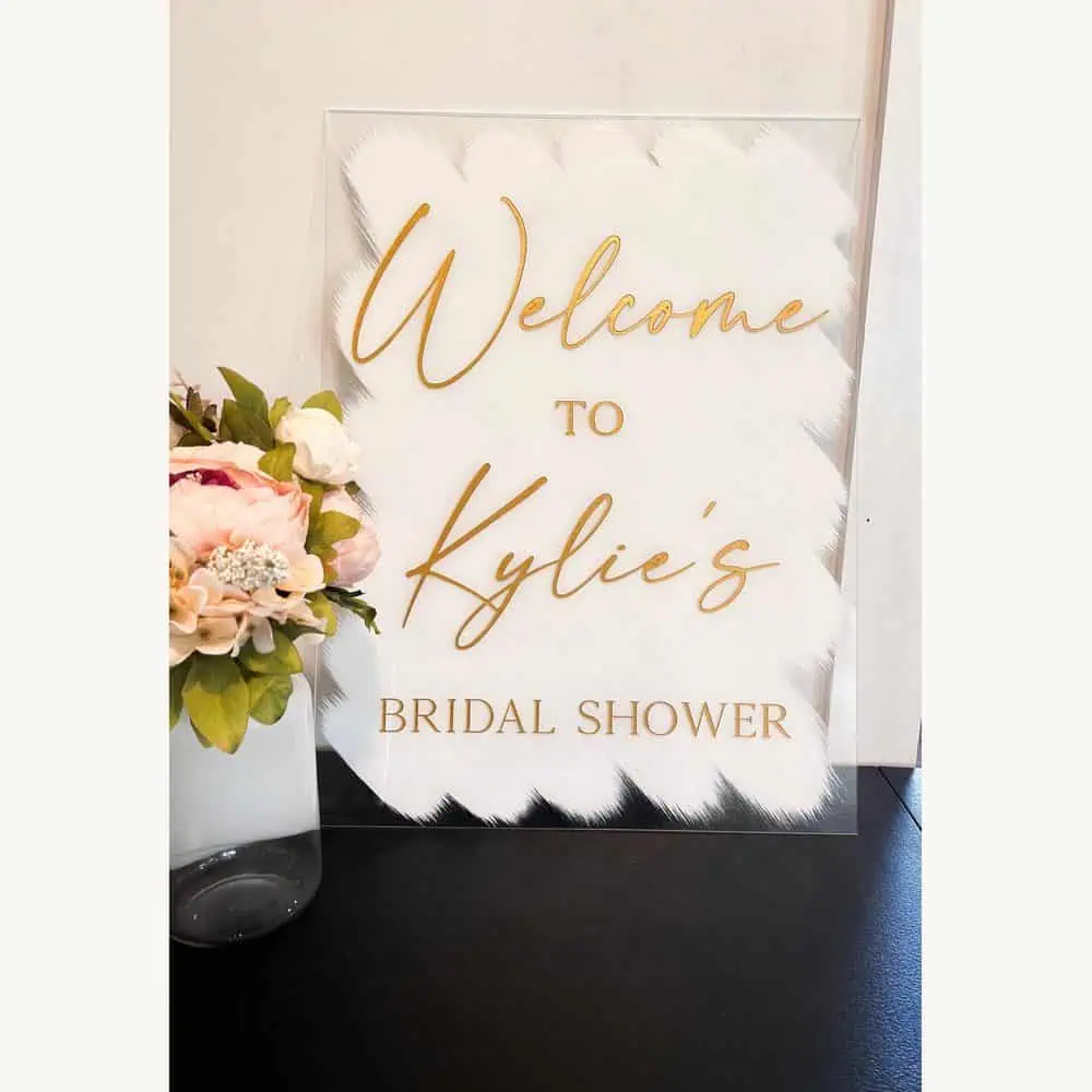 Personalized Brushed Acrylic Welcome Sign