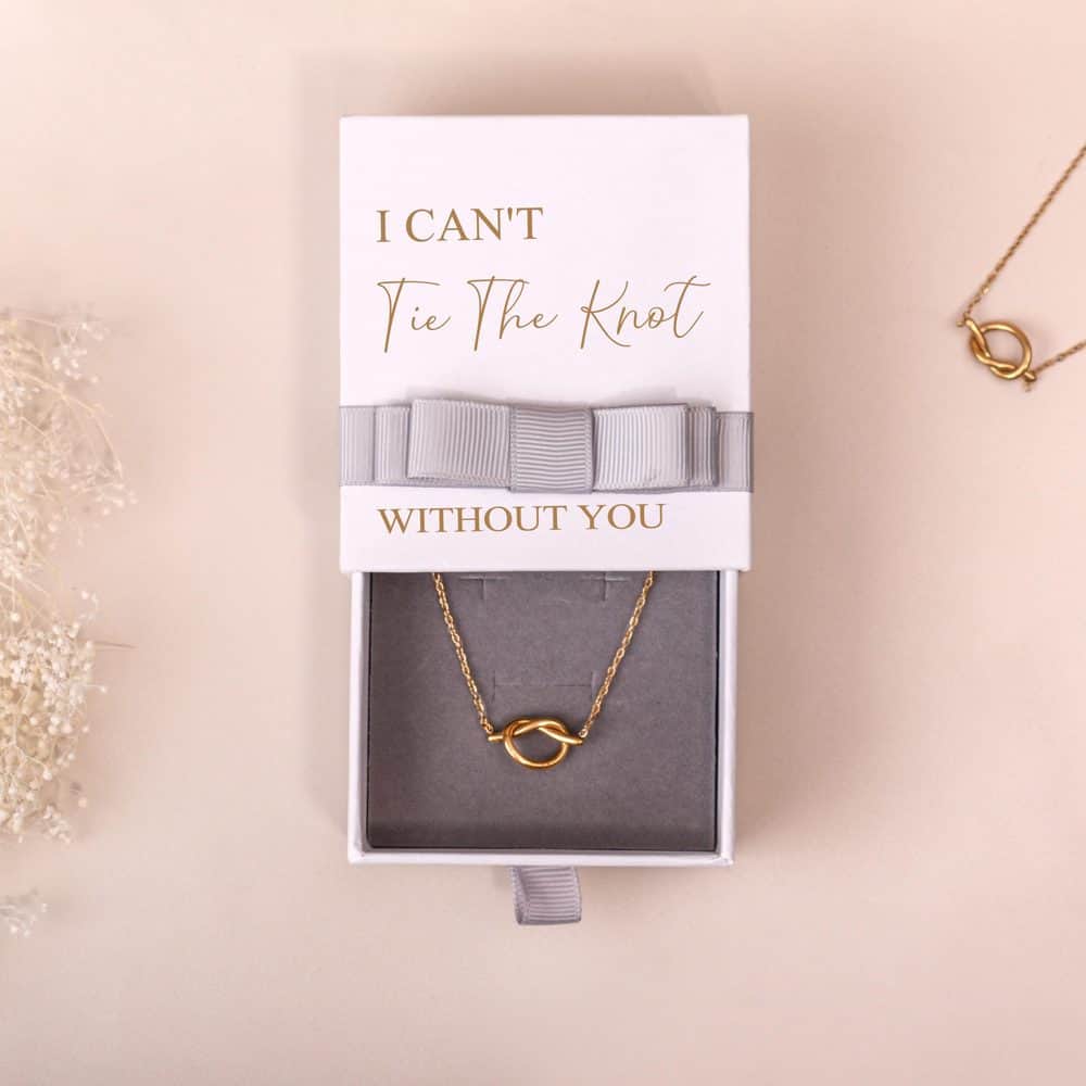 Love Knot Necklace and Jewelry Box