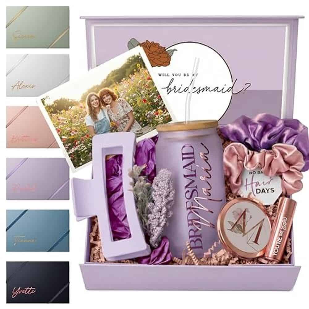 Personalized Lavender Proposal Gift Box
