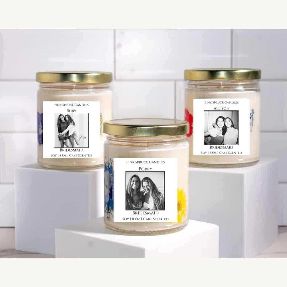 Pressed-Wildflower Photo Candle