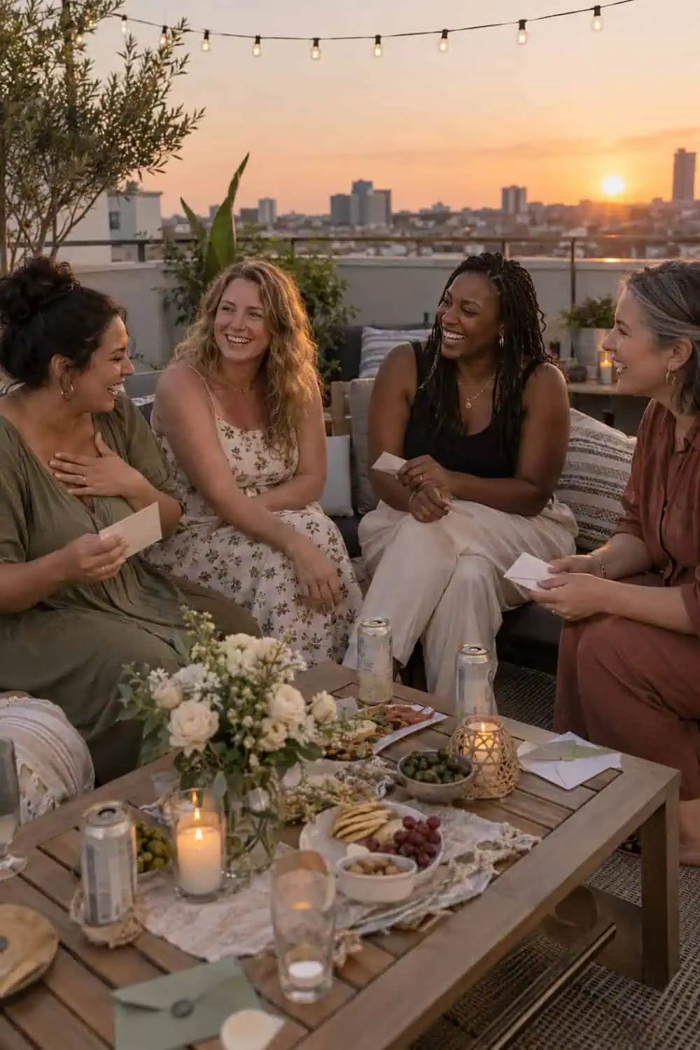 Rooftop Sunset Snacks wedding inspiration