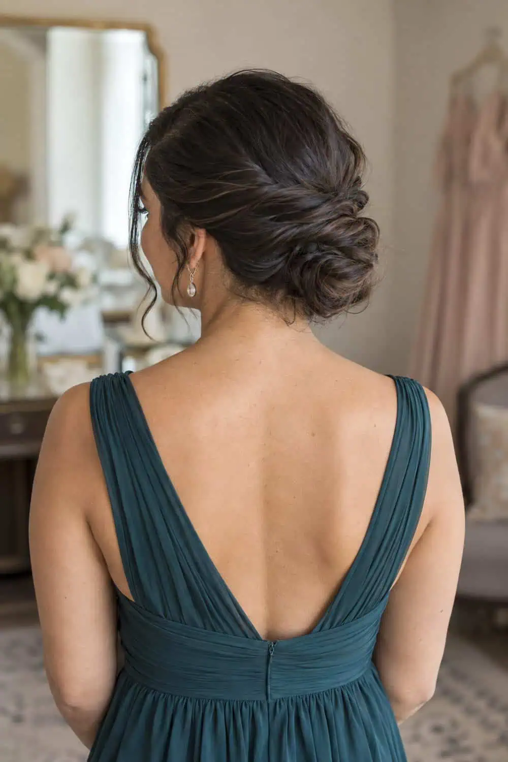Asymmetric Rolled Updo wedding inspiration