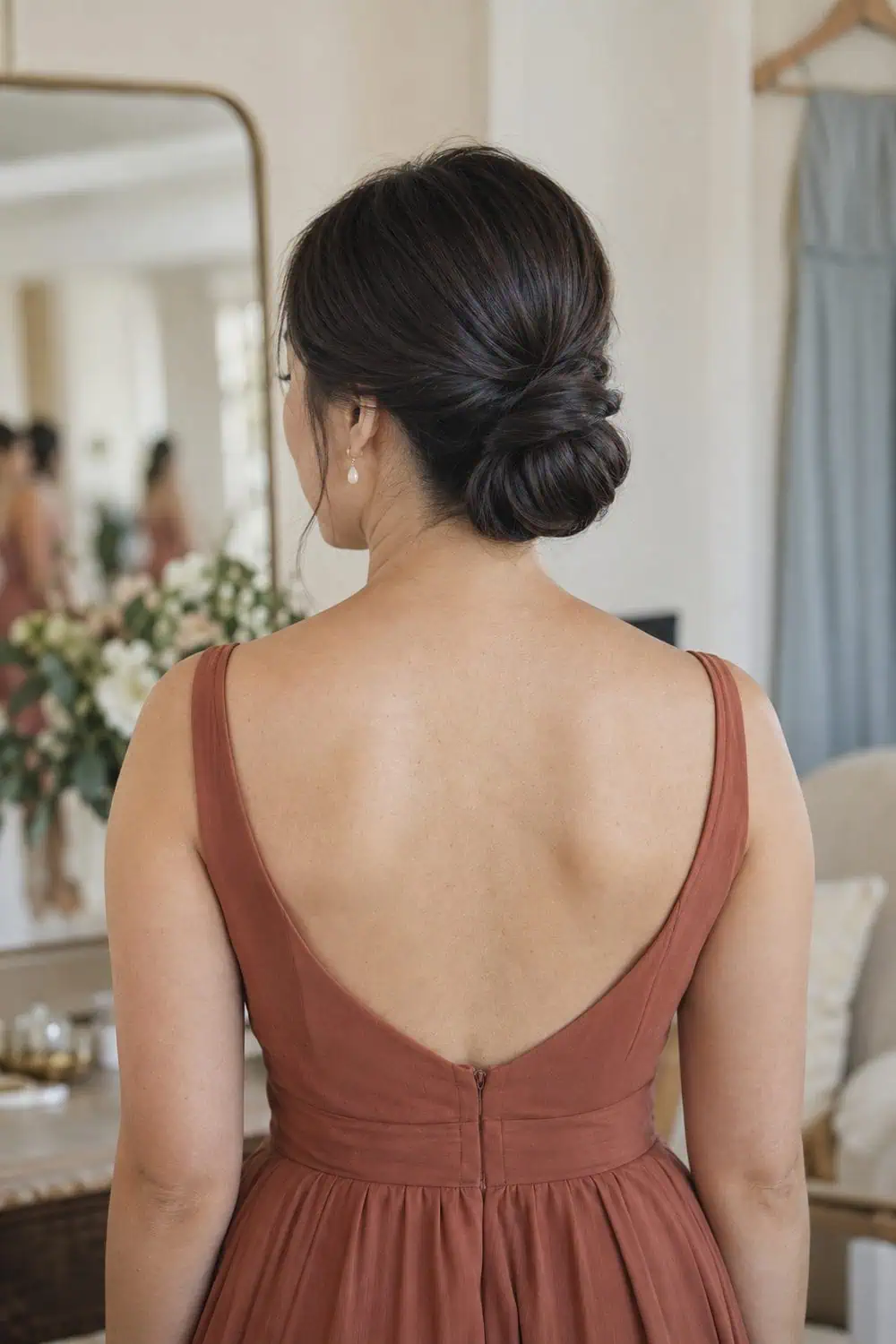 Centered Low Chignon wedding inspiration