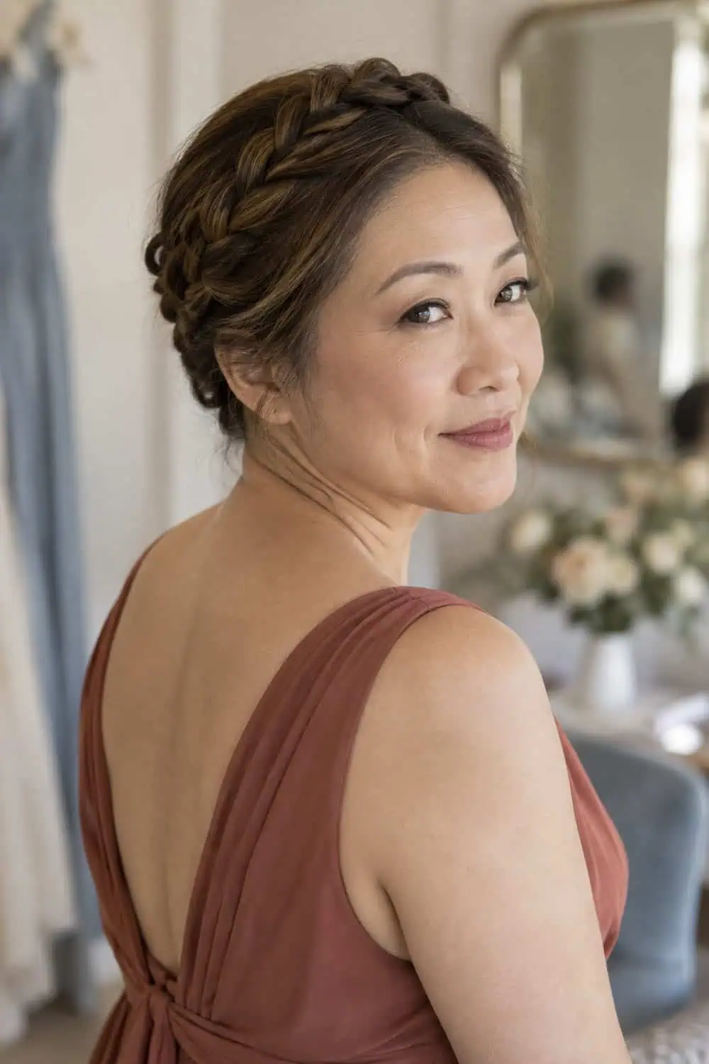 Crown Braid Updo wedding inspiration
