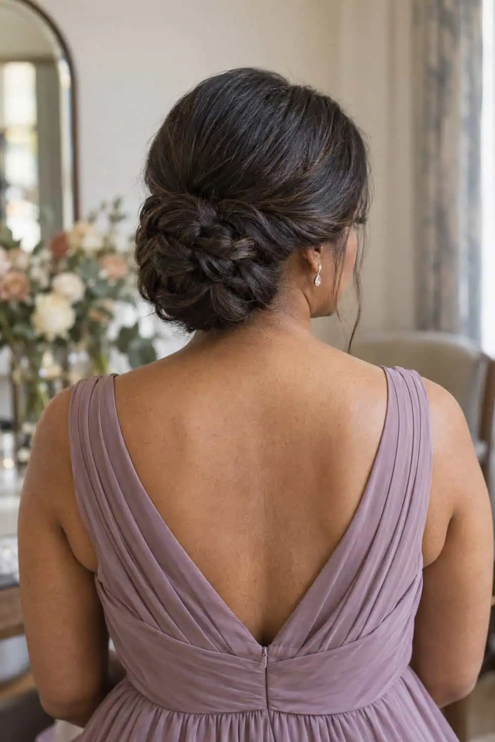 Low Basket-Weave Bun wedding inspiration