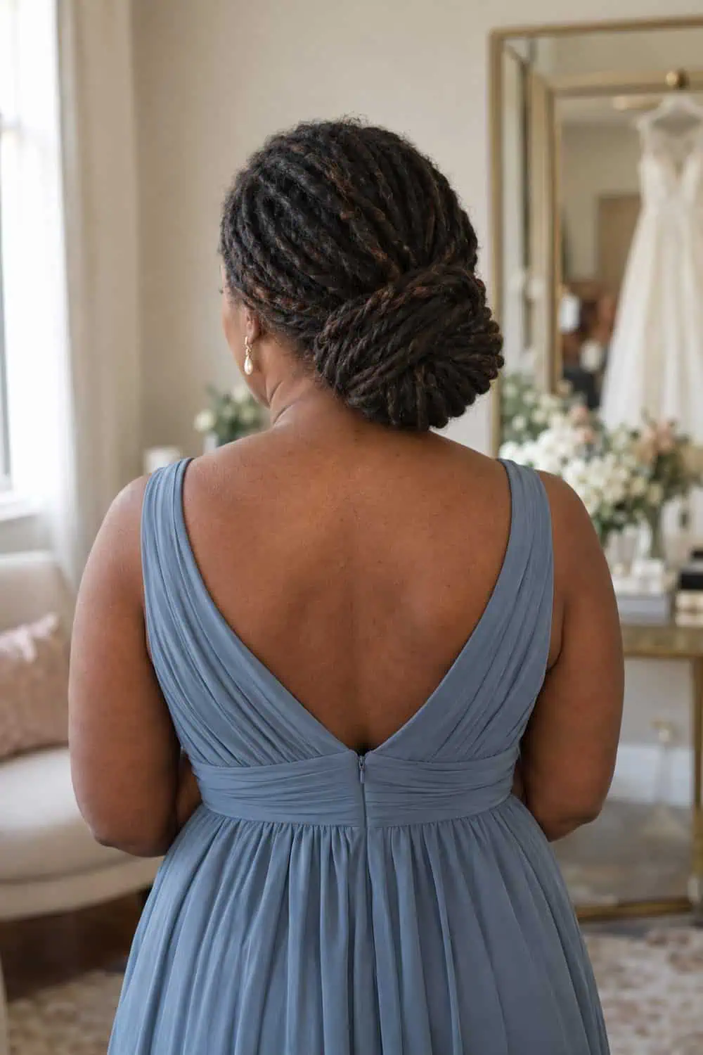 Low Loc Bun wedding inspiration
