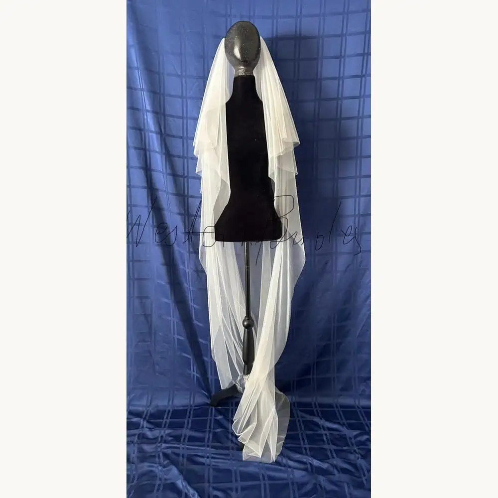 Raw-Edge Two-Tier Cathedral Veil