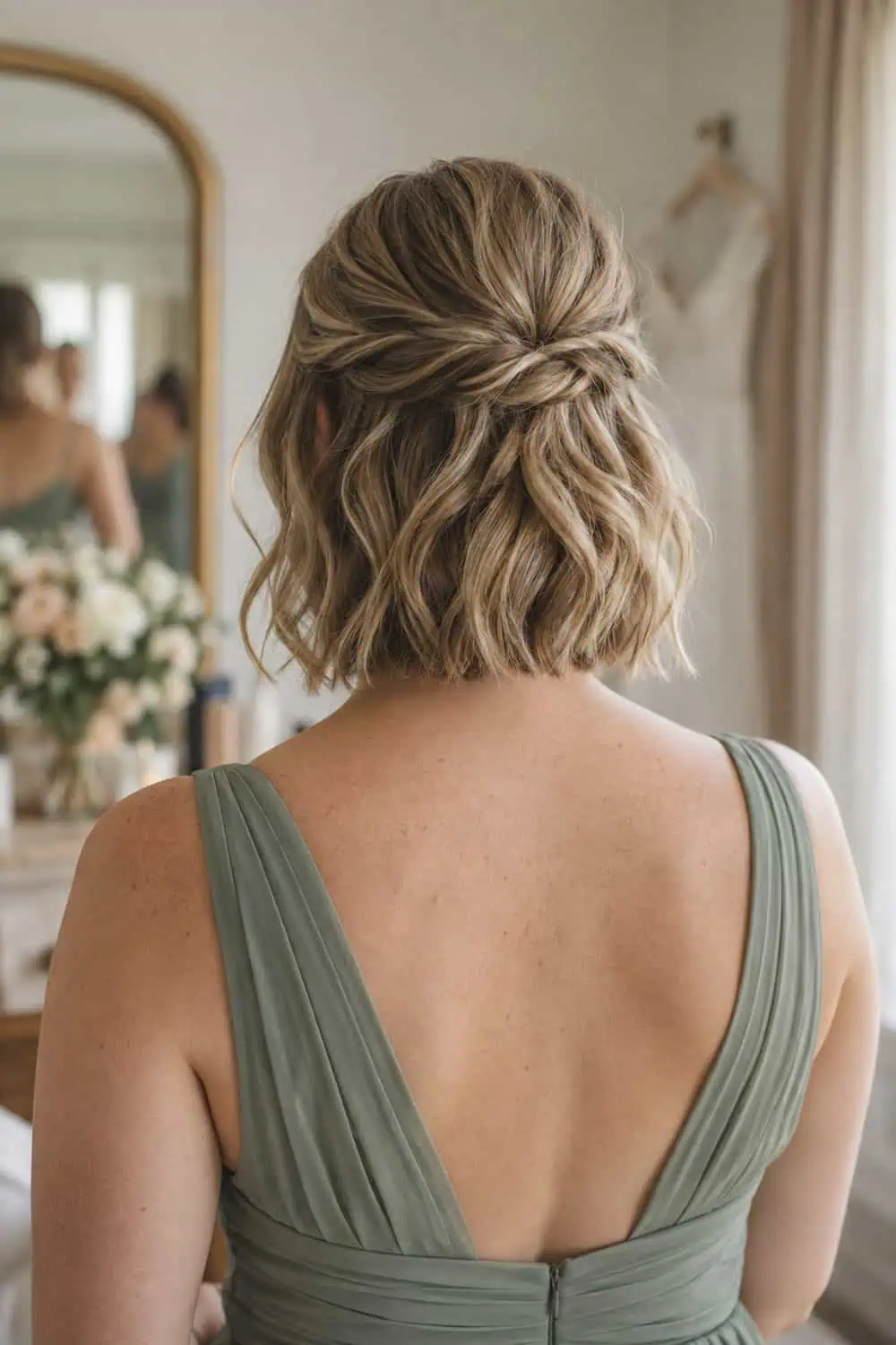 Half-Up Tucked Bob wedding inspiration