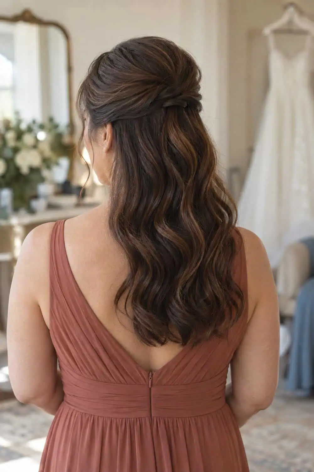 Pinned-Back Hollywood Waves wedding inspiration