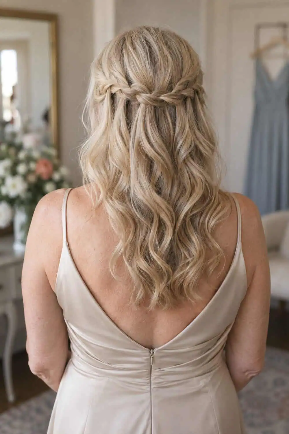 Waterfall Braid Half-Up wedding inspiration
