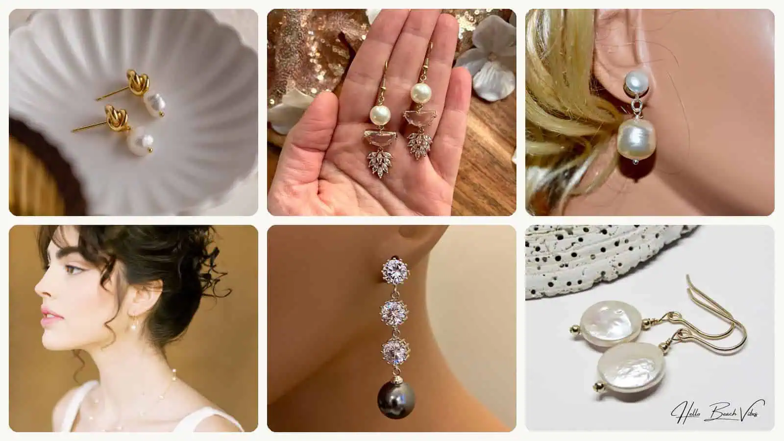 A selection of the pearl wedding earrings in this roundup