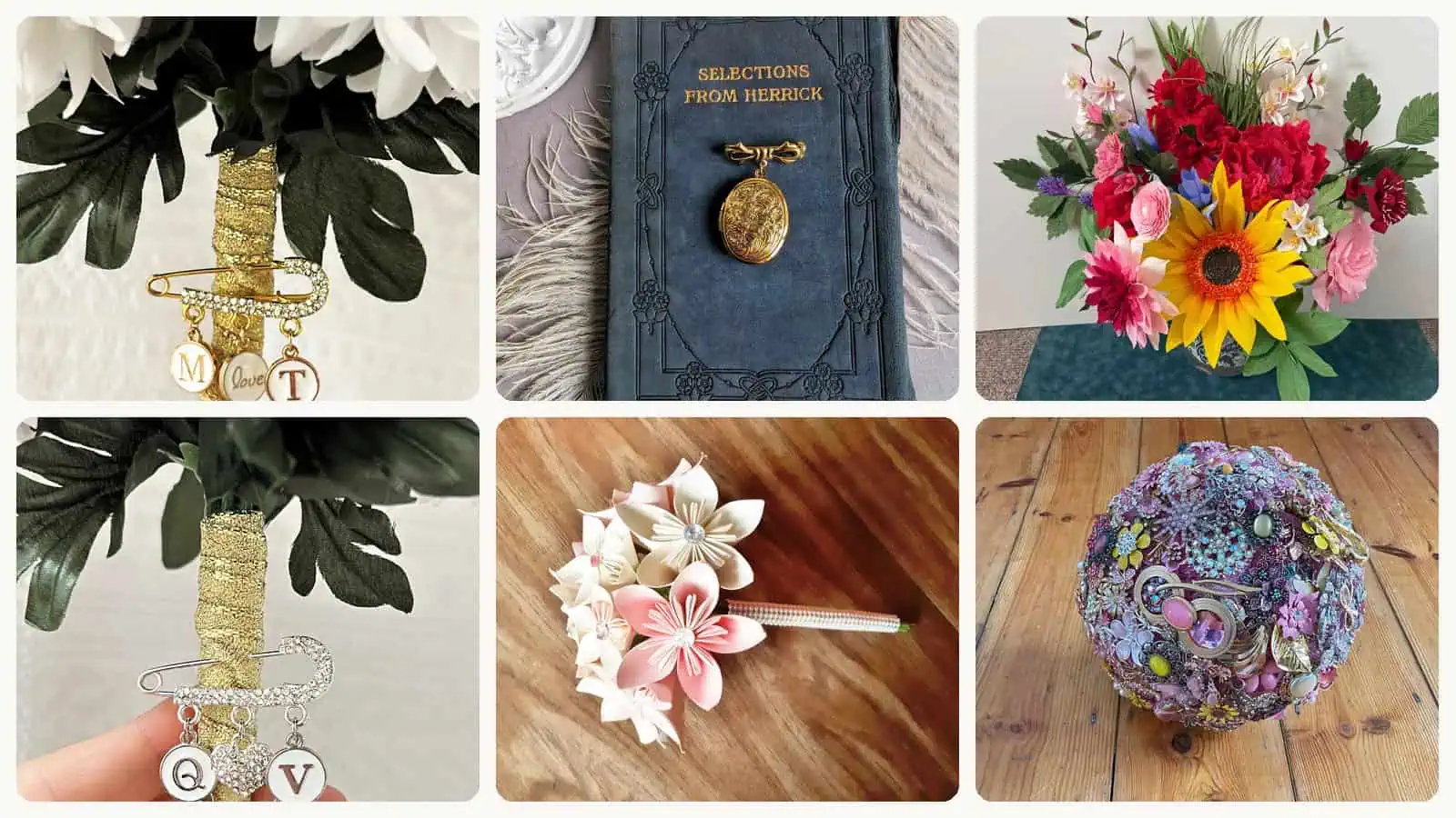 A selection of the wedding bouquet alternatives in this roundup