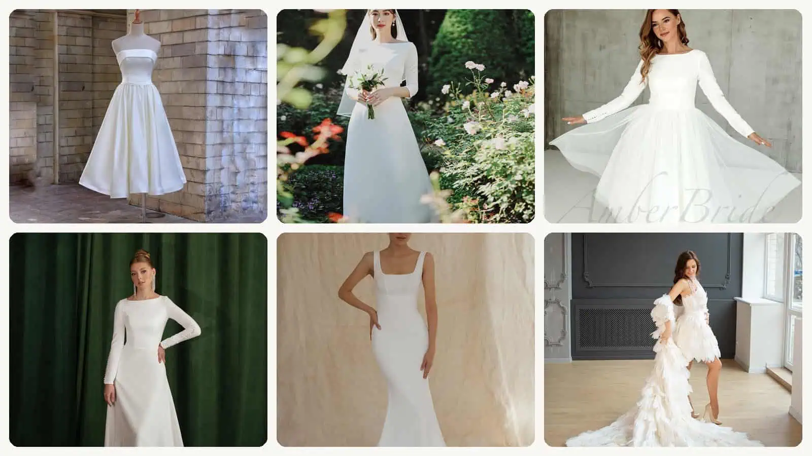 A selection of the courthouse wedding dress in this roundup