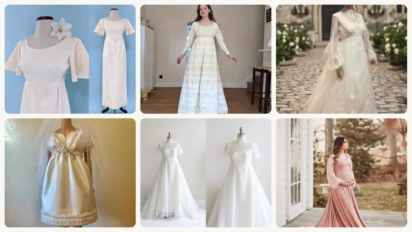 A selection of the empire waist wedding dress in this roundup