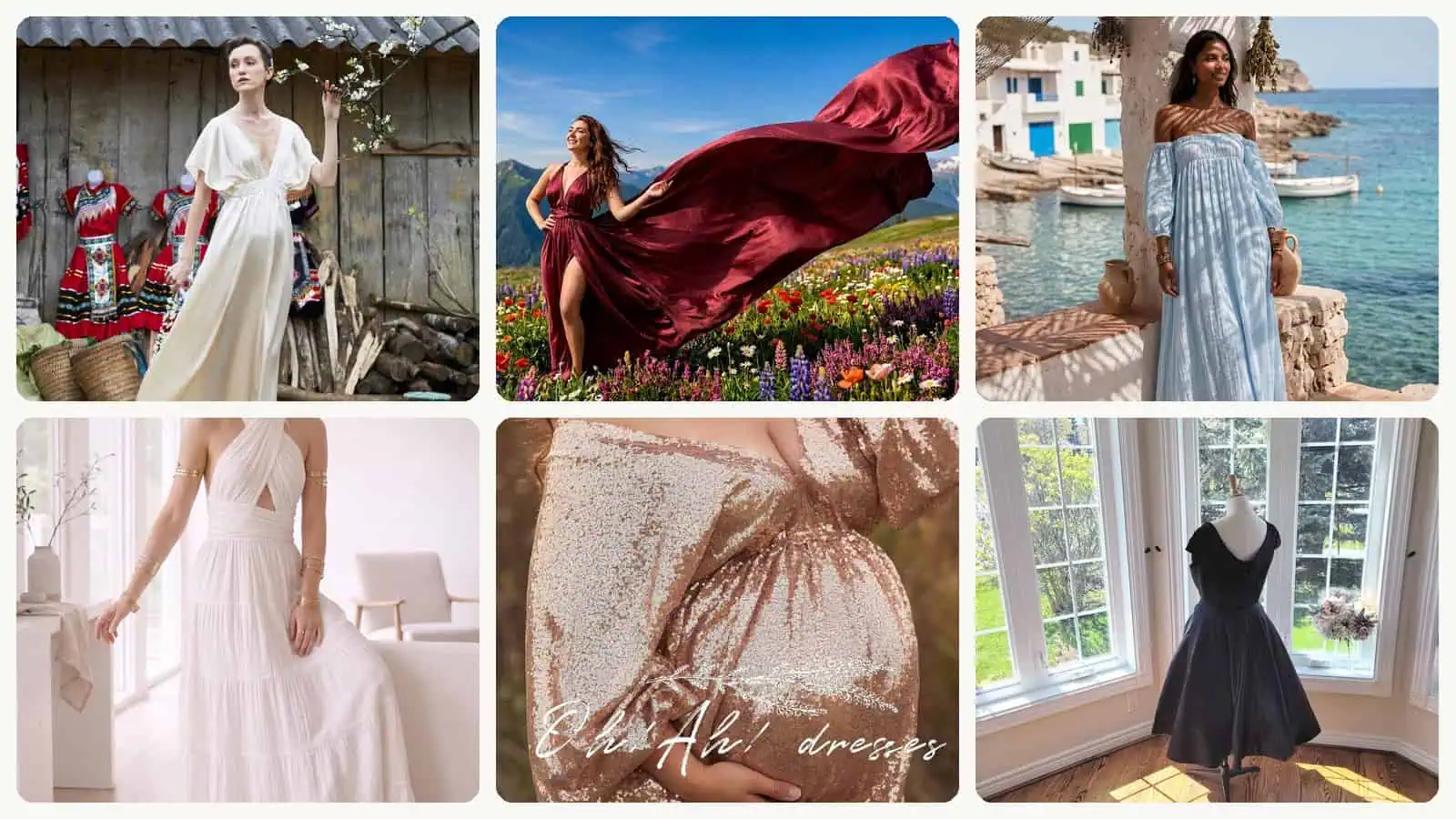 A selection of the wedding guest outfits when pregnant in this roundup