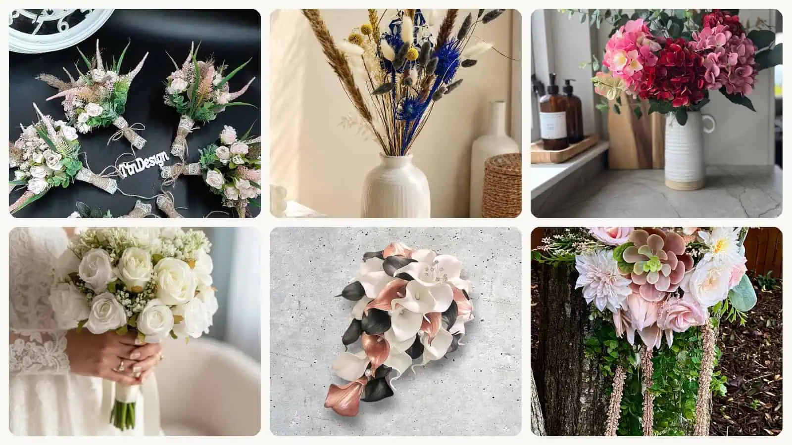 A selection of the wedding bouquets picks in this roundup