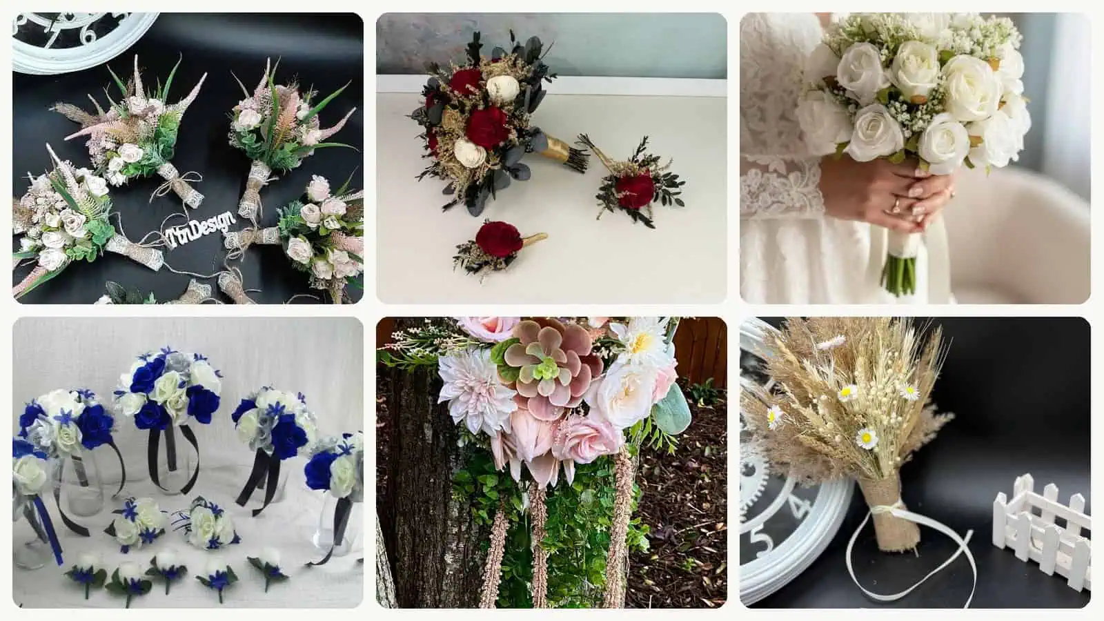 A selection of the wedding bouquets picks in this roundup