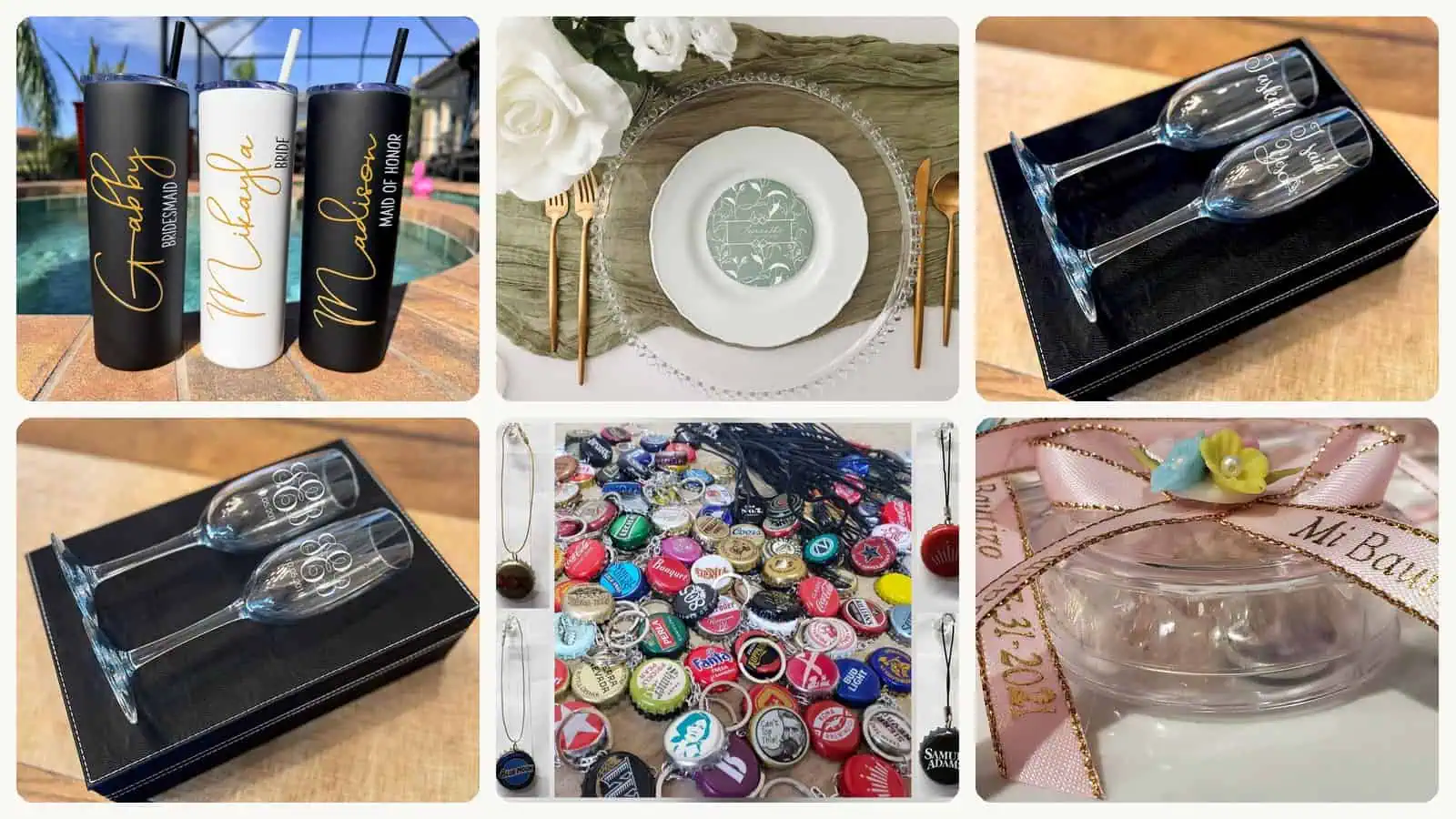 A selection of the memorable non-gimmicky wedding favors in this roundup