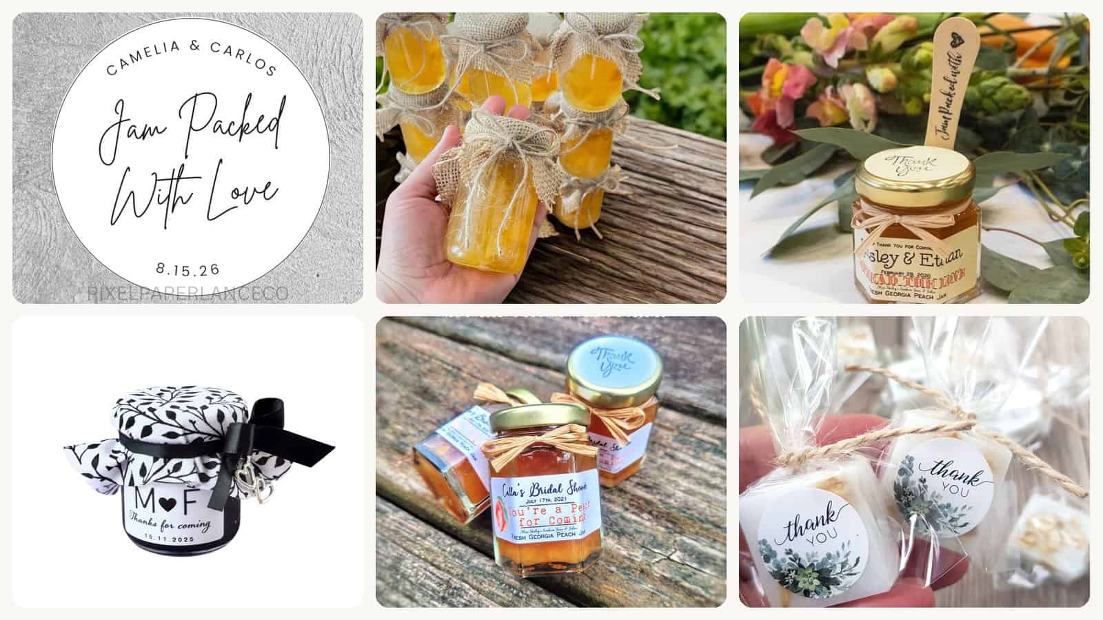 A selection of the jam wedding favors picks in this roundup