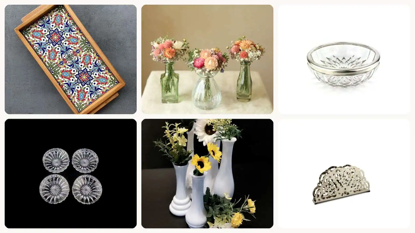 A selection of the vintage wedding table decorations in this roundup