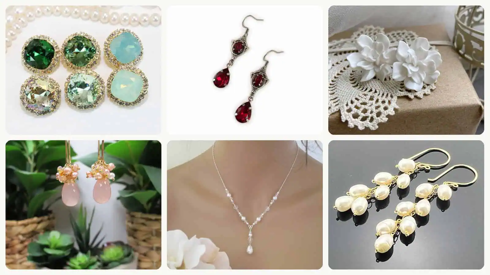 A selection of the Bridal Earrings in this roundup