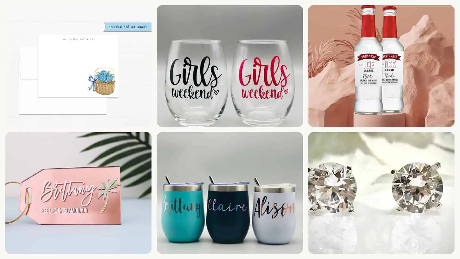 A selection of the Bridesmaid Gifts in this roundup