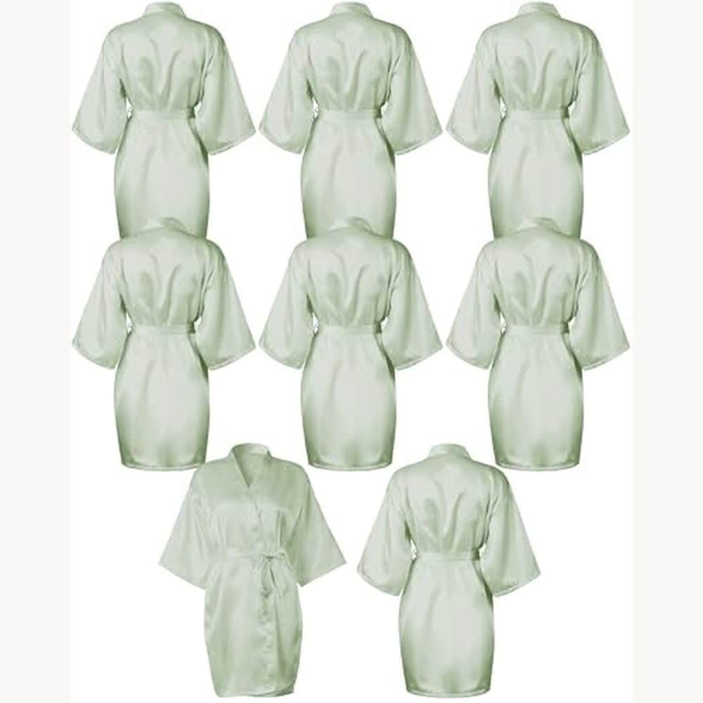 Eight-Piece Light Green Robe Set