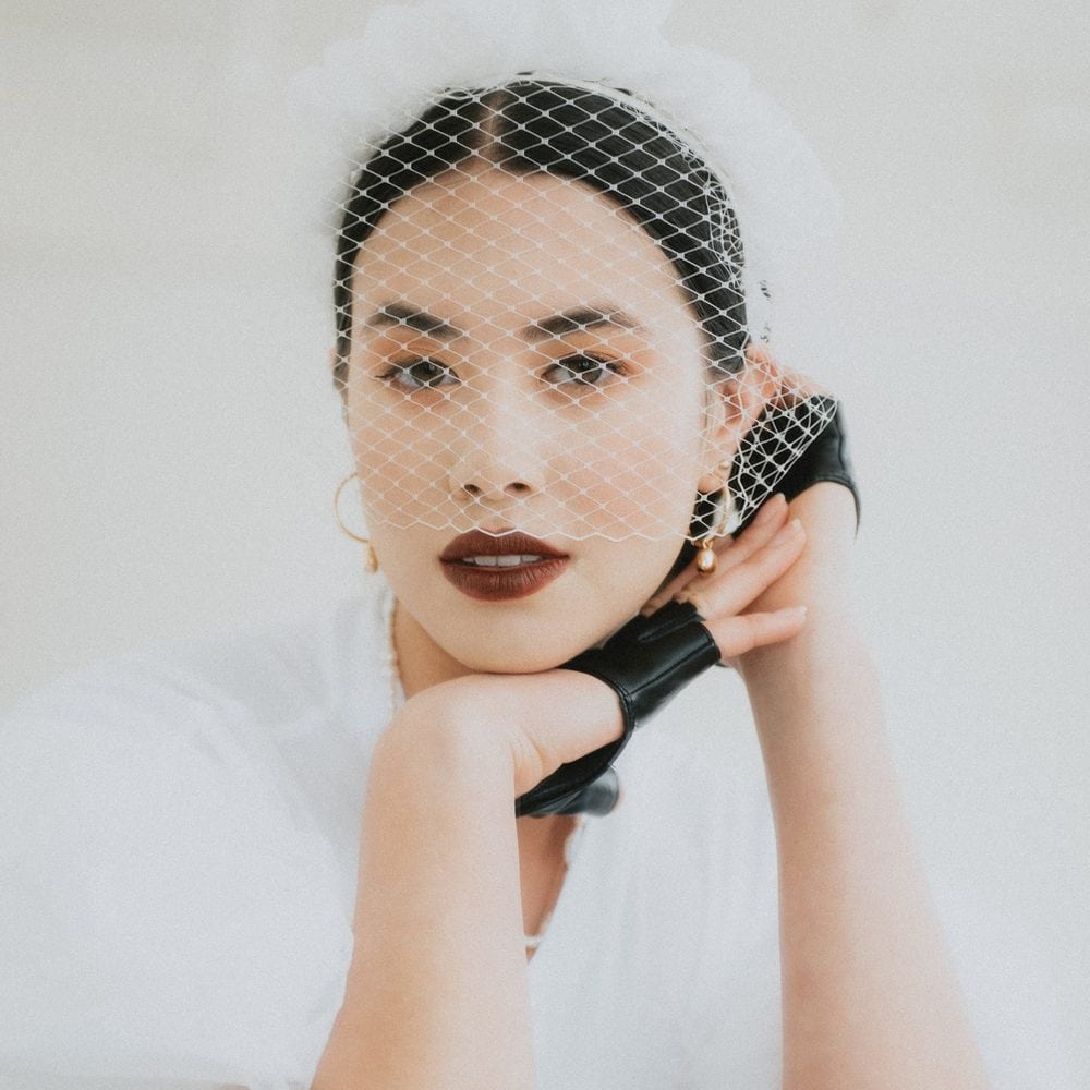 Ivory Mini Birdcage Headband Veil