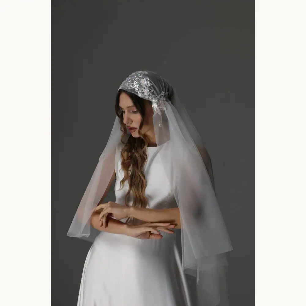 Two-Tier Juliet Cap Veil with Blusher